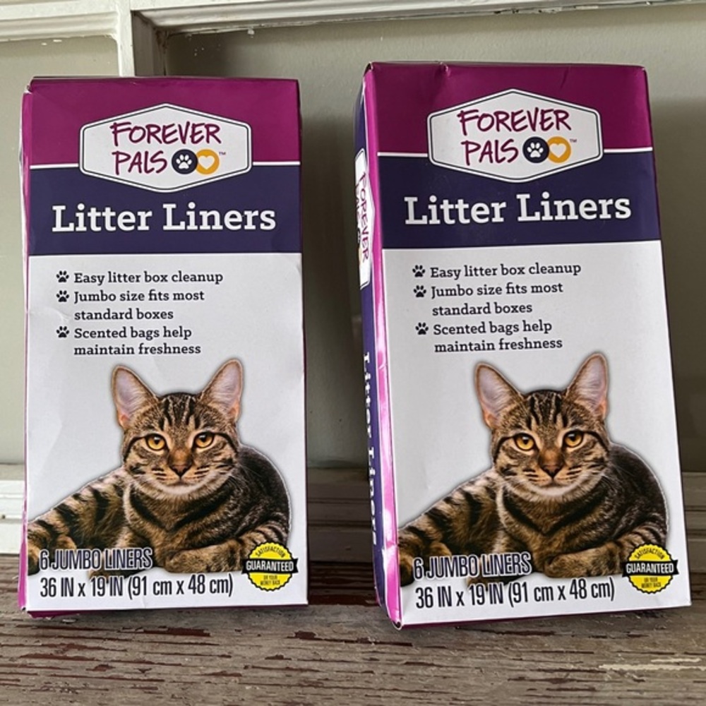 NEW Pair FOREVER PALS Litter Box Jumbo Liners